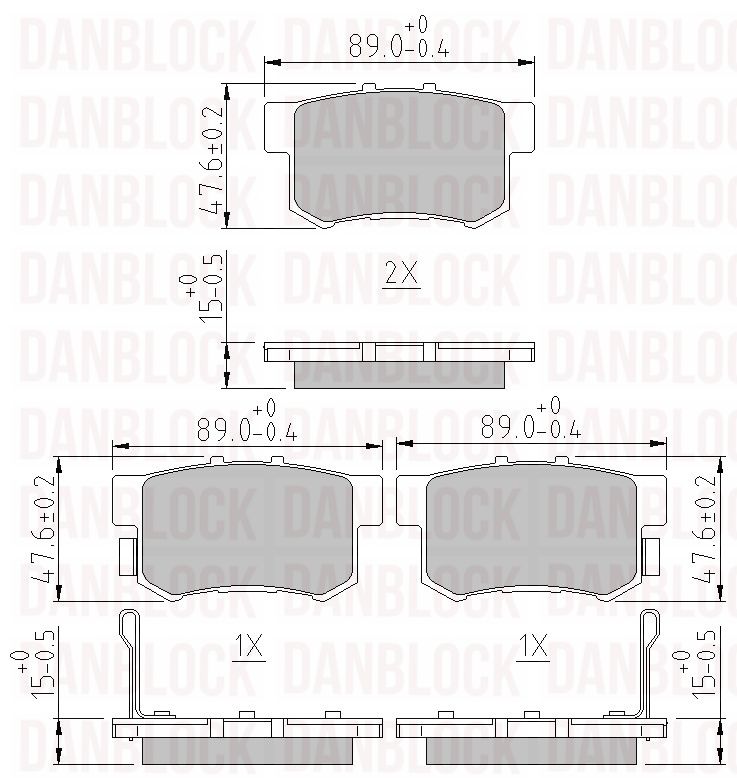 Brake Pad Set, disc brake (DB 510132)