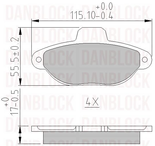 Brake Pad Set, disc brake (DB 510148)