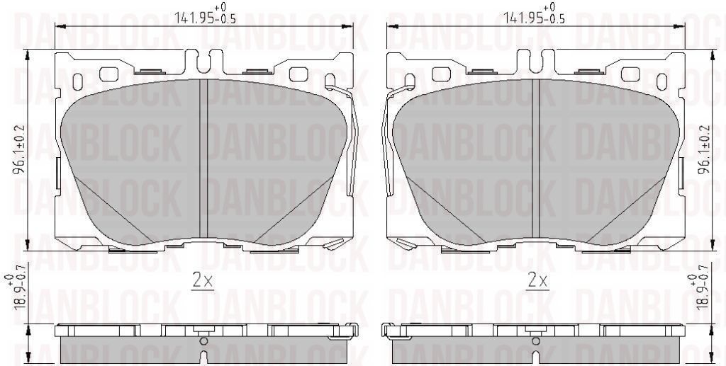 Brake Pad Set, disc brake (DB 511331)