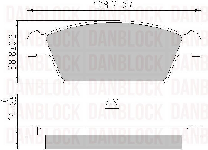 Brake Pad Set, disc brake (DB 511081)