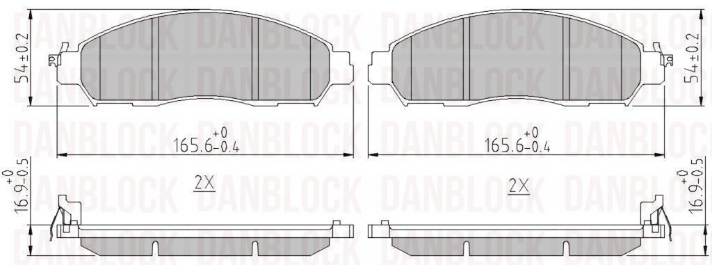 Brake Pad Set, disc brake (DB 511430)