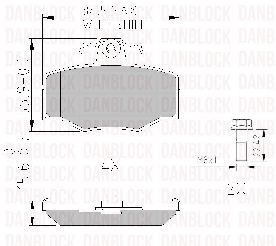 Brake Pad Set, disc brake (DB 510277)