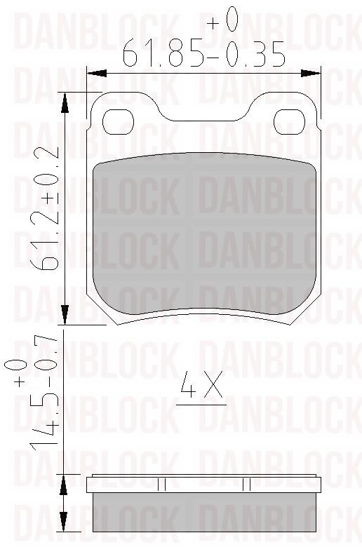 Brake Pad Set, disc brake (DB 510114)
