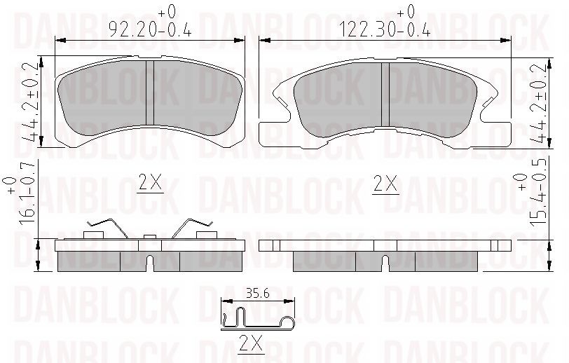 Brake Pad Set, disc brake (DB 510628)