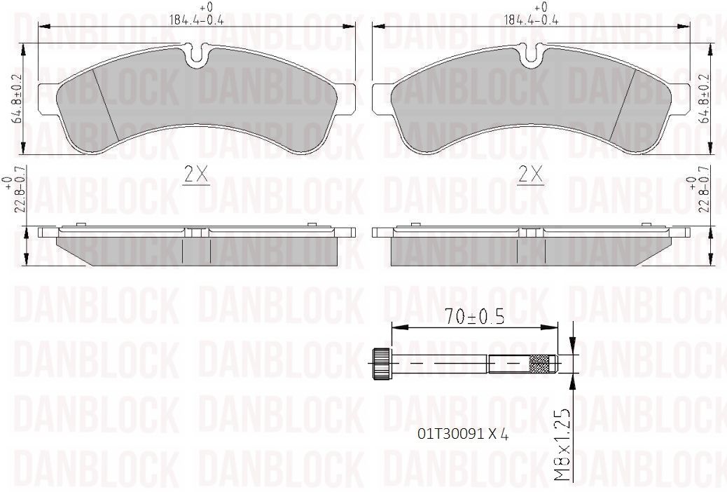 Brake Pad Set, disc brake (DB 510662)