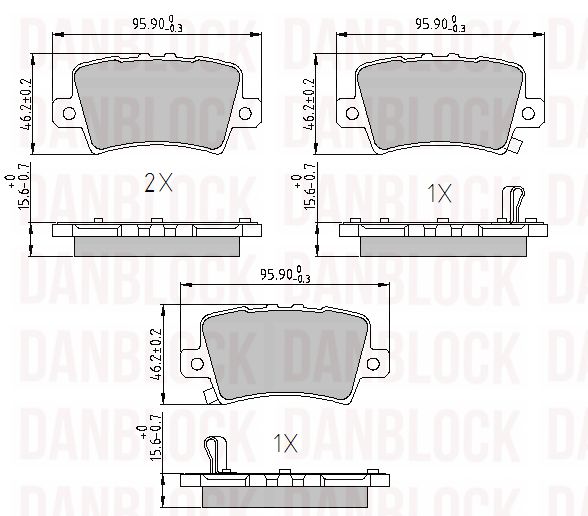 Brake Pad Set, disc brake (DB 510535)