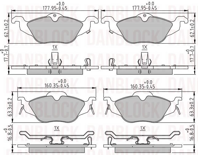Brake Pad Set, disc brake (DB 510335)