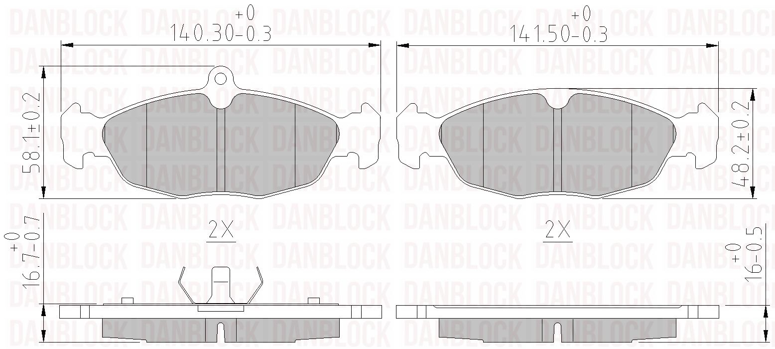 Brake Pad Set, disc brake (DB 510118)