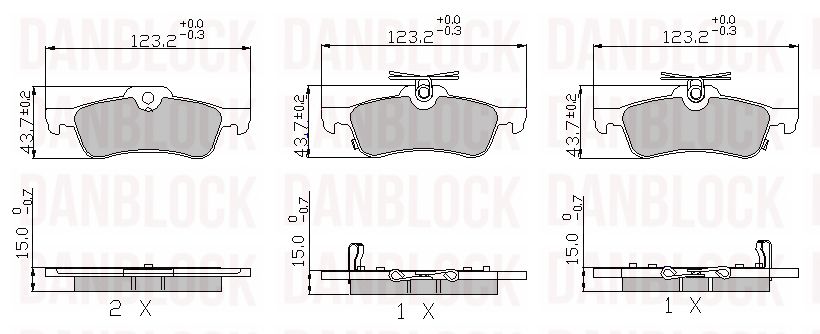 Brake Pad Set, disc brake (DB 510456)