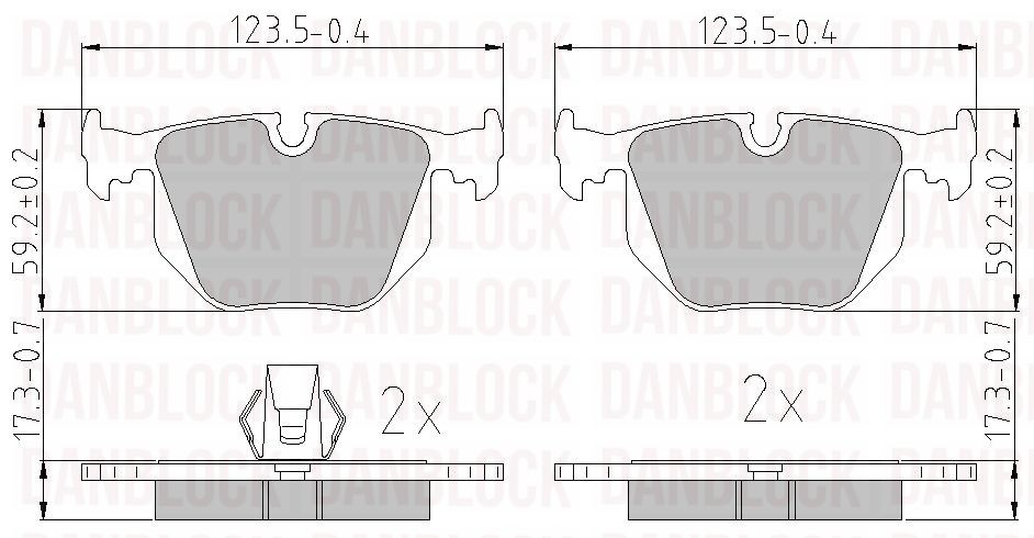 Brake Pad Set, disc brake (DB 510329)