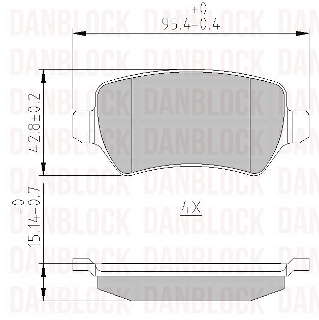 Brake Pad Set, disc brake (DB 510239)