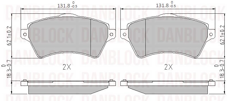 Brake Pad Set, disc brake (DB 510453)