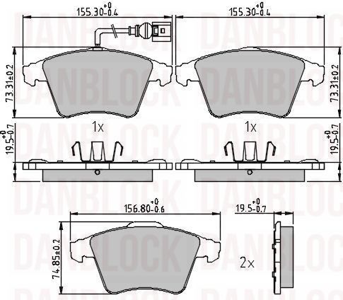Brake Pad Set, disc brake (DB 510479)
