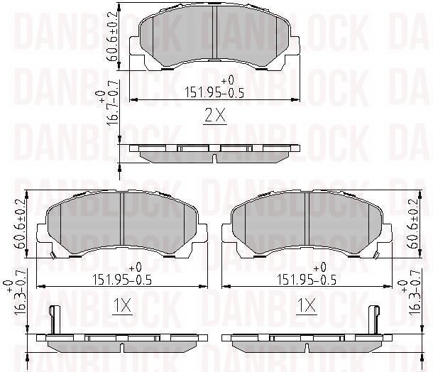Brake Pad Set, disc brake (DB 511310)