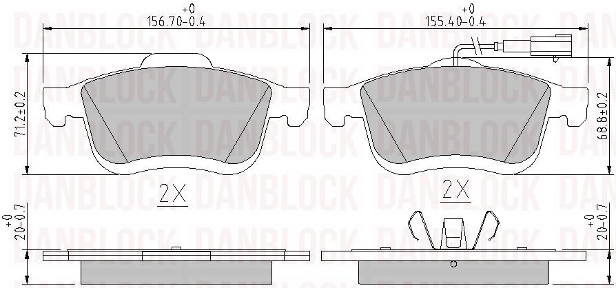 Brake Pad Set, disc brake (DB 511127)