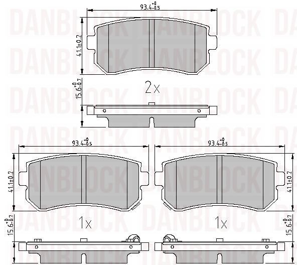 Brake Pad Set, disc brake (DB 510983)