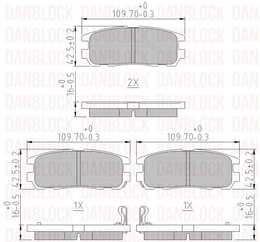 Brake Pad Set, disc brake (DB 510253)