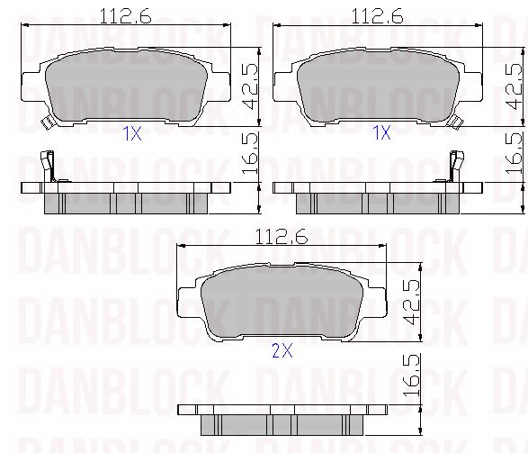 Brake Pad Set, disc brake (DB 510425)