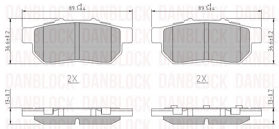 Brake Pad Set, disc brake (DB 510994)