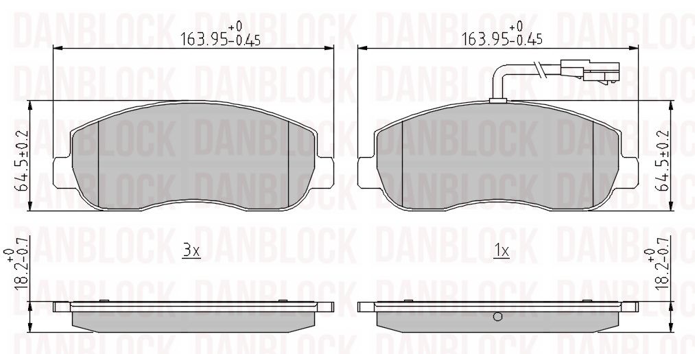 Brake Pad Set, disc brake (DB 510864)