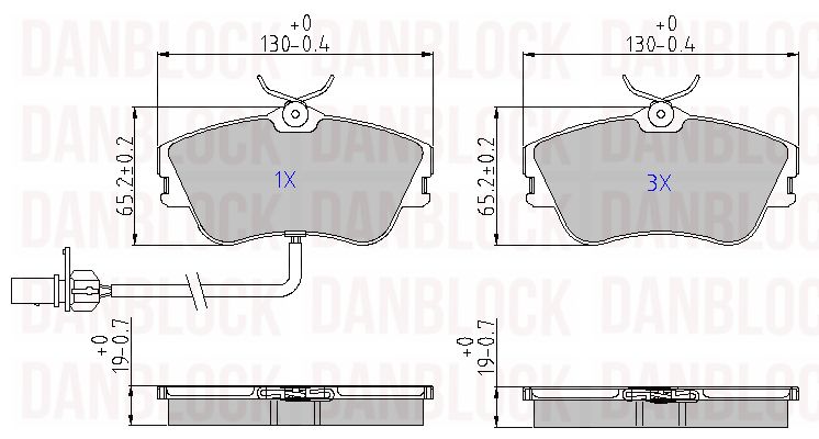 Brake Pad Set, disc brake (DB 510634)