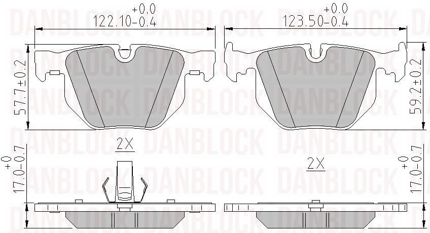 Brake Pad Set, disc brake (DB 510752)
