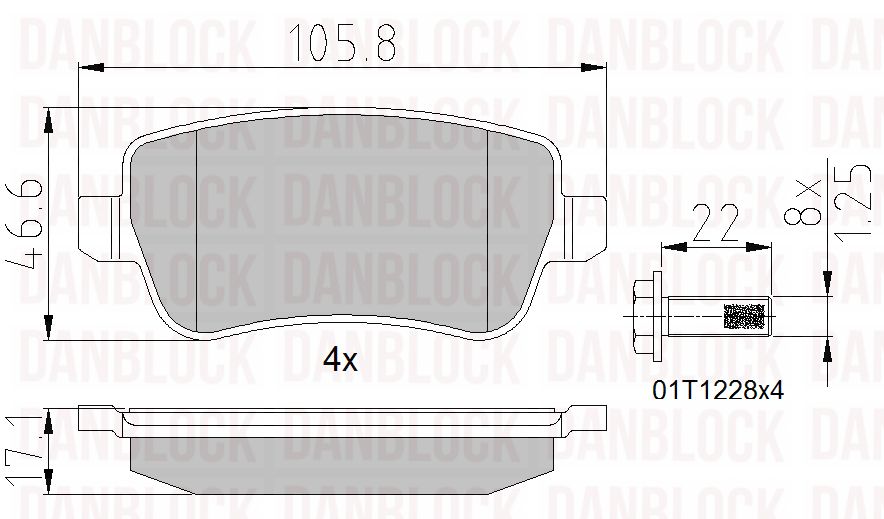Brake Pad Set, disc brake (DB 510532)