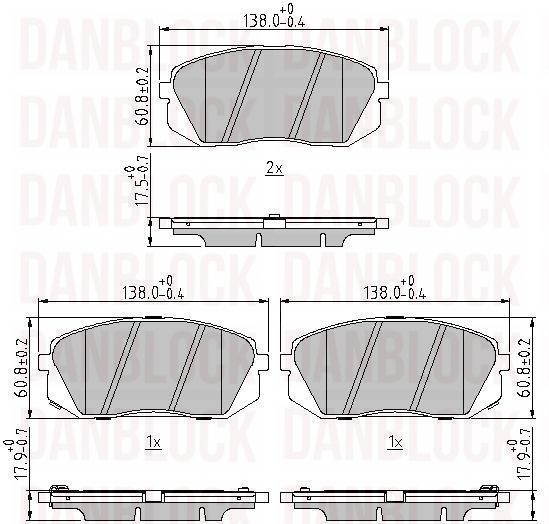 Brake Pad Set, disc brake (DB 511309)