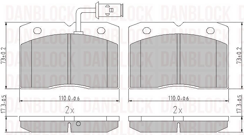Brake Pad Set, disc brake (DB 511028)