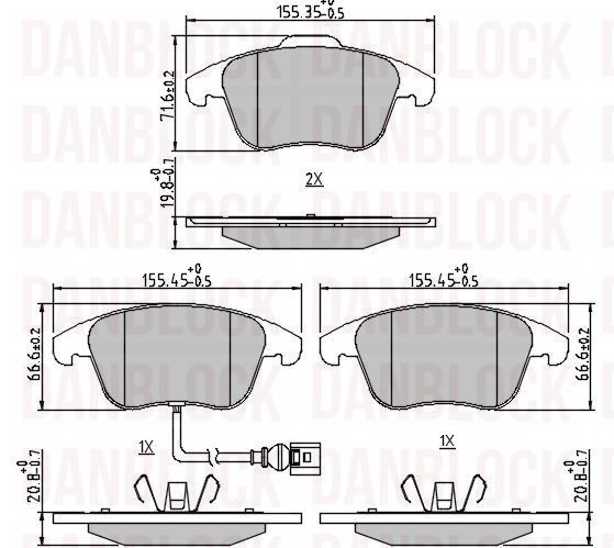 Brake Pad Set, disc brake (DB 510603)