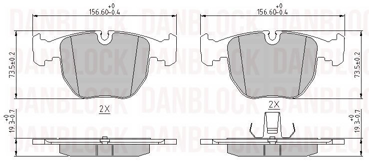 Brake Pad Set, disc brake (DB 510224)