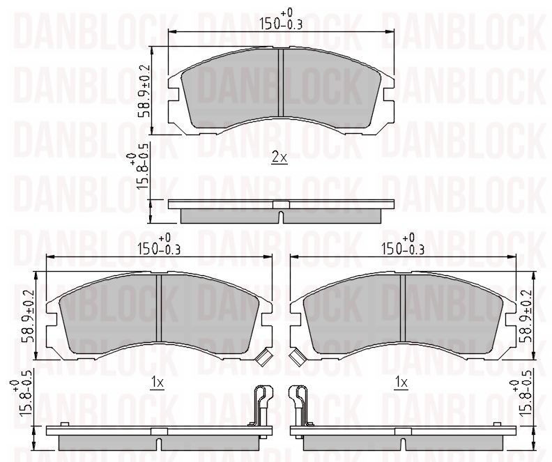 Brake Pad Set, disc brake (DB 510136)