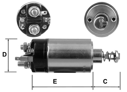 Solenoid Switch, starter (E3657)