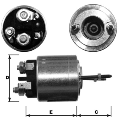 Solenoid Switch, starter (E7477)