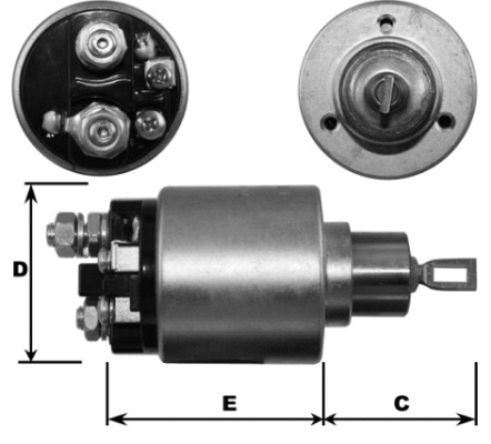 Solenoid Switch, starter (E3706)