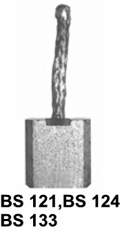 Carbon Brush, starter (SBSX-124)
