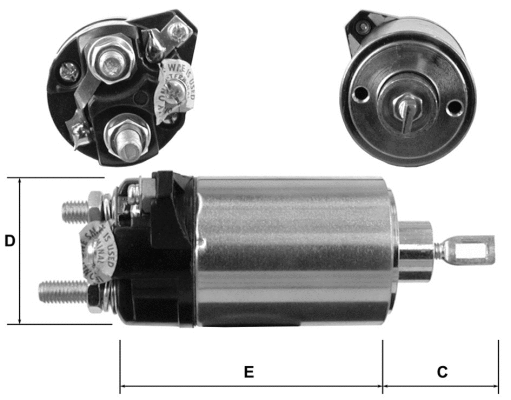 Solenoid Switch, starter (E3665)
