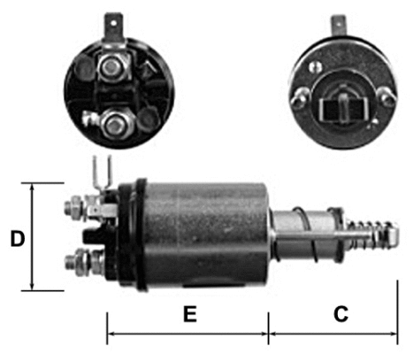 Solenoid Switch, starter (E7502)