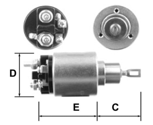 Solenoid Switch, starter (E3482)