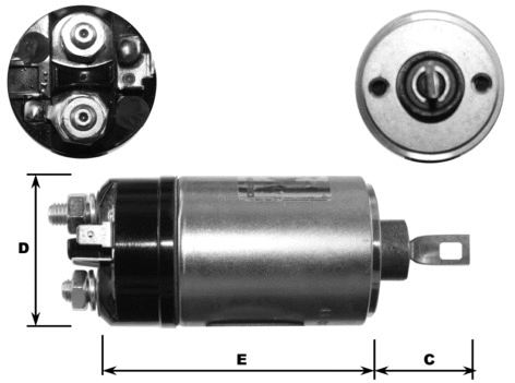 Solenoid Switch, starter (E3662)