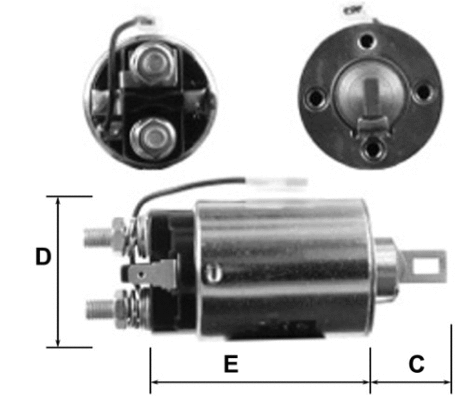 Solenoid Switch, starter (E8040)