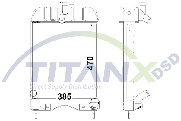 Radiator, engine cooling (RD509026)