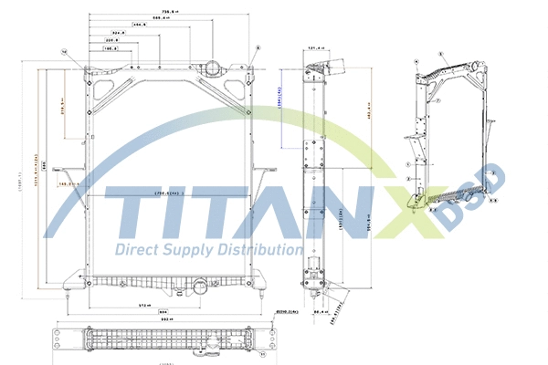 Radiator, engine cooling (RX129005)