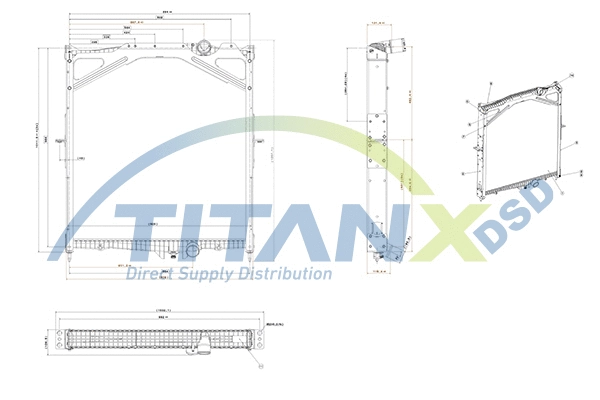 Radiator, engine cooling (RX129004)