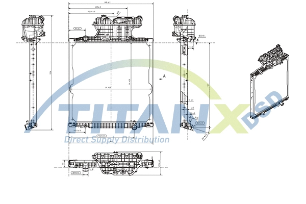 Radiator, engine cooling (RX139004)