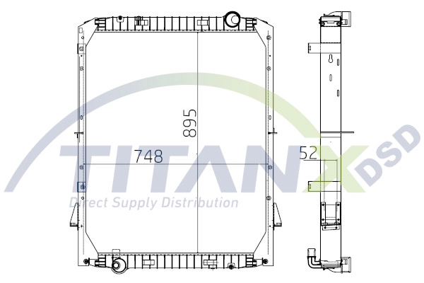 Radiator, engine cooling (RX159009)