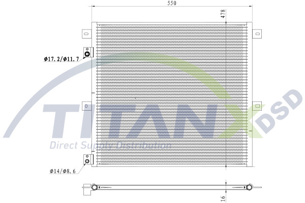 Condenser, air conditioning (CD129008)