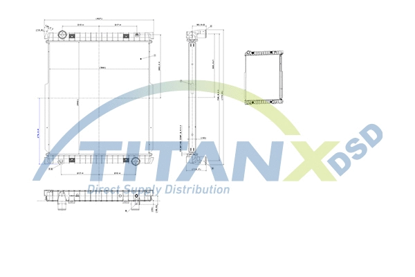 Radiator, engine cooling (RX159007)
