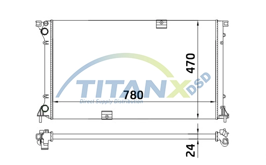 Radiator, engine cooling (RD369015)