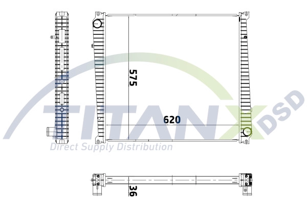 Radiator, engine cooling (RD369017)